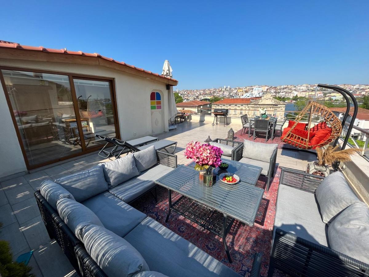 Waterfront Apartment By The Tram - Terrace With Dome & Golden Horn View In Fatih Istanbul Ngoại thất bức ảnh